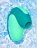 Бирюзовый вакуумный клиторальный стимулятор Unbound Puff 