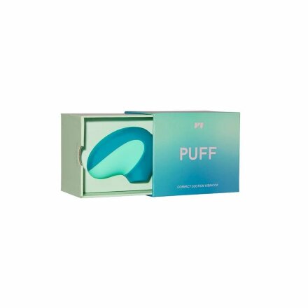 Бирюзовый вакуумный клиторальный стимулятор Unbound Puff 