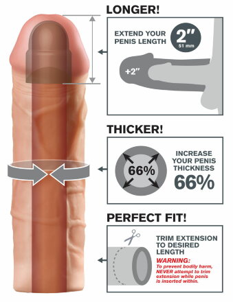 Телесная насадка Mega 2 Extension - 20 см. 