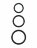 Набор из трех черных эрекционных колец Silicone 3-Ring Stamina Set 