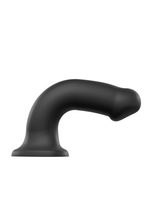 Черный фаллос на присоске Silicone Bendable Dildo XL - 20 см. 