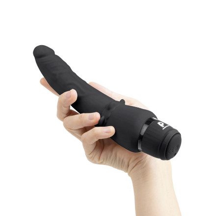 Черный анальный вибратор 7  Slim Anal Realistic Vibrator - 20 см. 