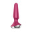 Малиновая анальная пробка с вибрацией Satisfyer Plug-ilicious 2 - 14 см. 