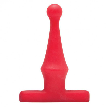 Красная анальная пробка Bum Buddies Tease My Tush, Intermediate Silicone Anal Plug - 12 см. 
