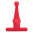 Красная анальная пробка Bum Buddies Tease My Tush, Intermediate Silicone Anal Plug - 12 см. 