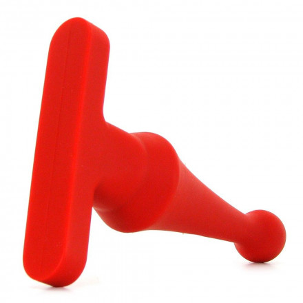 Красная анальная пробка Bum Buddies Tease My Tush, Intermediate Silicone Anal Plug - 12 см. 