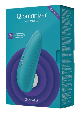 Бирюзовый клиторальный стимулятор Womanizer Starlet 3 