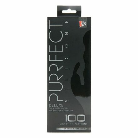 Фиолетовый вибратор с клиторальным стимулятором PURRFECT SILICONE DELUXE RABBIT 100FNCT - 20 см. 