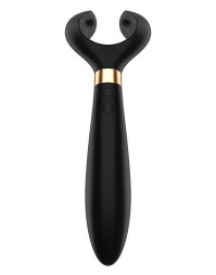 Чёрный вибромассажер для пар Satisfyer Partner Multifun 3