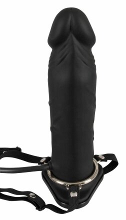 Полый страпон с эффектом увеличения Inflatable Strap-On - 18,5 см. 