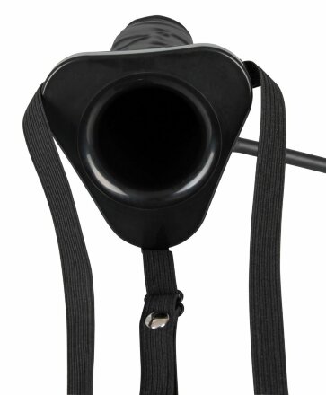 Полый страпон с эффектом увеличения Inflatable Strap-On - 18,5 см. 