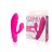 Розовый вибромассажер Cosmo с отростком - 8,5 см. 