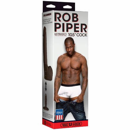 Темнокожий фаллоимитатор  Rob Piper - 25,4 см. 