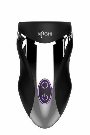 Черный вибромастурбатор NO.29 RECHARGEABLE PENIS HEAD VIBE 