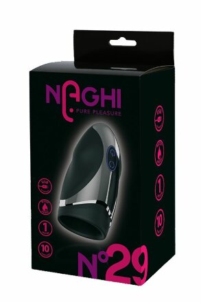 Черный вибромастурбатор NO.29 RECHARGEABLE PENIS HEAD VIBE 