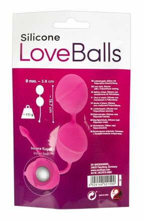 Розовые вагинальные шарики Silicone Love Balls 