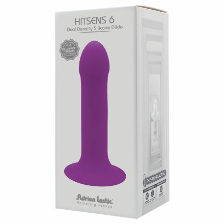 Фиолетовый дилдо на присоске  HITSENS 6 - 13,5 см. 