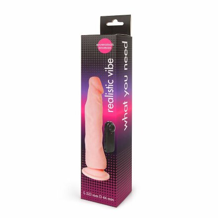 Реалистичный вибратор на присоске Realistic Cock Vibe - 22,3 см. 