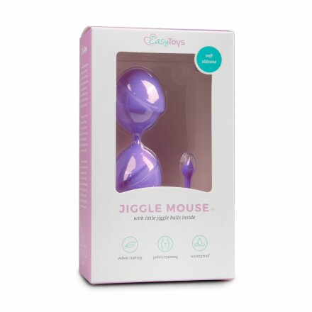 Фиолетовые вагинальные шарики Jiggle Mouse 