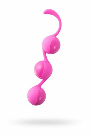 Розовые тройные вагинальные шарики из силикона DELISH BALLS 