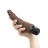 Коричневый анальный вибратор 7  Slim Anal Realistic Vibrator - 20 см. 
