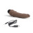 Коричневый анальный вибратор 7  Slim Anal Realistic Vibrator - 20 см. 