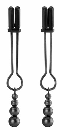 Черные зажимы на соски Teasing Nipple Clamp 