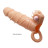 Телесная удлиняющая вибронасадка Penis Sleeve Connor - 17 см. 