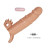 Телесная удлиняющая вибронасадка Penis Sleeve Connor - 17 см. 