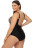 Совместный купальник plus size с принтом в виде леопардов 