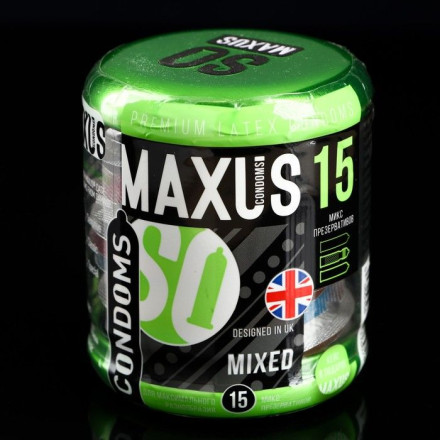 Презервативы в металлическом кейсе MAXUS Mixed - 15 шт. 