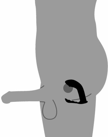 Черный стимулятор простаты Prostate Plug - 14 см. 