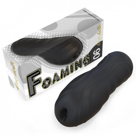 Чёрный мастурбатор Foaming Eve Dolls 
