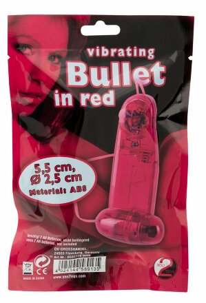 Красное виброяичко с пультом Bullet in Red 