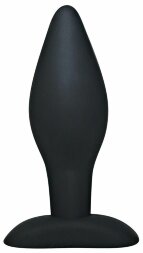 Чёрный анальный стимулятор Black Velvets Large - 12 см.