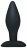 Чёрный анальный стимулятор Black Velvets Large - 12 см. 