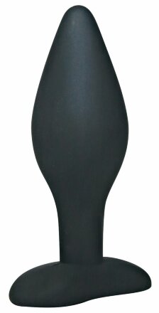 Чёрный анальный стимулятор Black Velvets Large - 12 см. 
