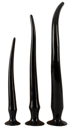 Набор из 3 длинных анальных пробок Super Long Flexible Butt Plug Set 