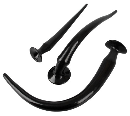 Набор из 3 длинных анальных пробок Super Long Flexible Butt Plug Set 