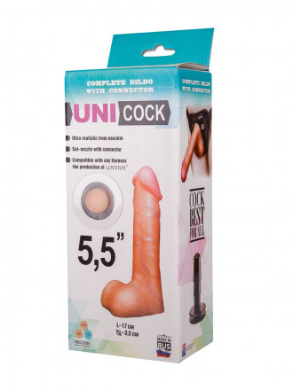 Фаллическая насадка Харнесс UNICOCK 5,5&quot; - 17 см. 