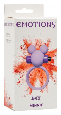 Сиреневое эрекционное виброколечко Emotions Minnie 