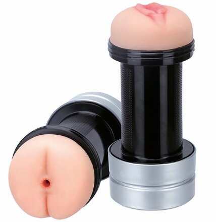 Мастурбатор 2-в-1 REALSTUFF 2 IN 1 HUMMER ANUS &amp; VAGINA: вагина и анус 
