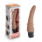 Кофейный анальный вибратор 7  Slim Anal Realistic Vibrator - 20 см. 