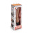 Кофейный анальный вибратор 7  Slim Anal Realistic Vibrator - 20 см. 