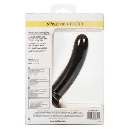 Черный анальный стимулятор Silicone Smooth Probe - 15,25 см. 