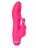 Розовый вибратор с клиторальным стимулятором PURRFECT SILICONE DELUXE RABBIT - 19 см. 