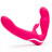 Ярко-розовый безремневой страпон Rechargeable Vibrating Strapless Strap-On 