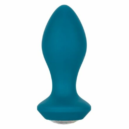 Бирюзовая анальная вибропробка с кристаллом Power Gem Vibrating Crystal Probe - 10,75 см. 