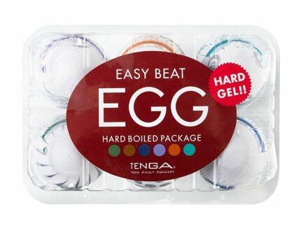 Набор из 6 мастурбаторов Tenga EGG Regular Strength с различным рельефом 