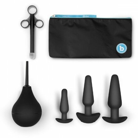 Набор в черном цвете для анальных игр ANAL EDUCATION SET 